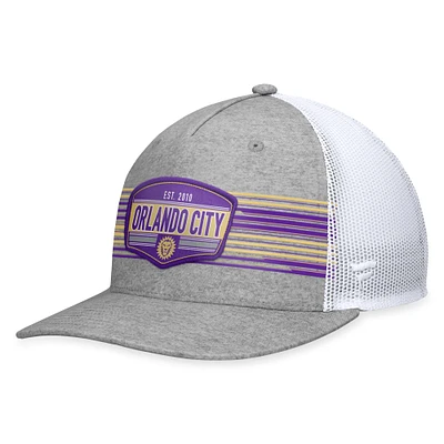 Men's Fanatics Steel Orlando City SC Stroke Trucker Snapback Hat