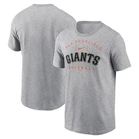 Men's Nike Heather Gray San Francisco Giants Home Team Athletic Arch T-Shirt