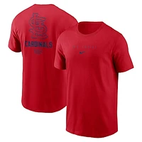 Men's Nike Red St. Louis Cardinals Large Logo Back Stack T-Shirt