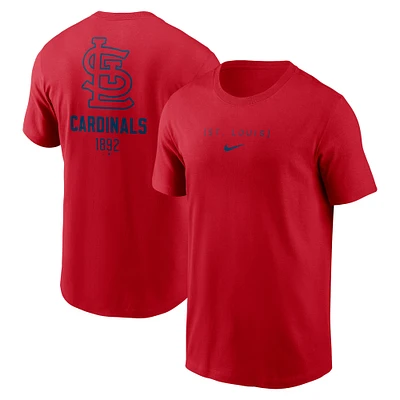 Men's Nike Red St. Louis Cardinals Large Logo Back Stack T-Shirt