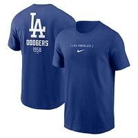 Men's Nike Royal Los Angeles Dodgers Large Logo Back Stack T-Shirt