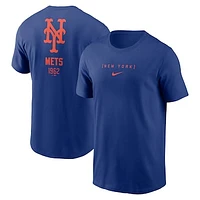 Men's Nike Royal New York Mets Large Logo Back Stack T-Shirt