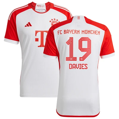 Men's adidas Alphonso Davies White Bayern Munich 2023/24 Home Replica Jersey