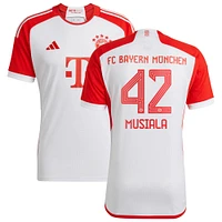 Men's adidas Jamal Musiala White Bayern Munich 2023/24 Home Replica Jersey