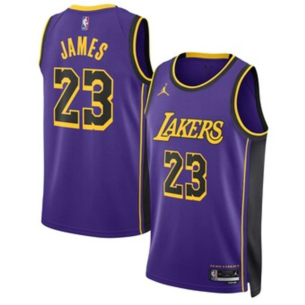 Men's Jordan Brand  Purple Los Angeles Lakers Swingman Replica Jersey - Statement Edition