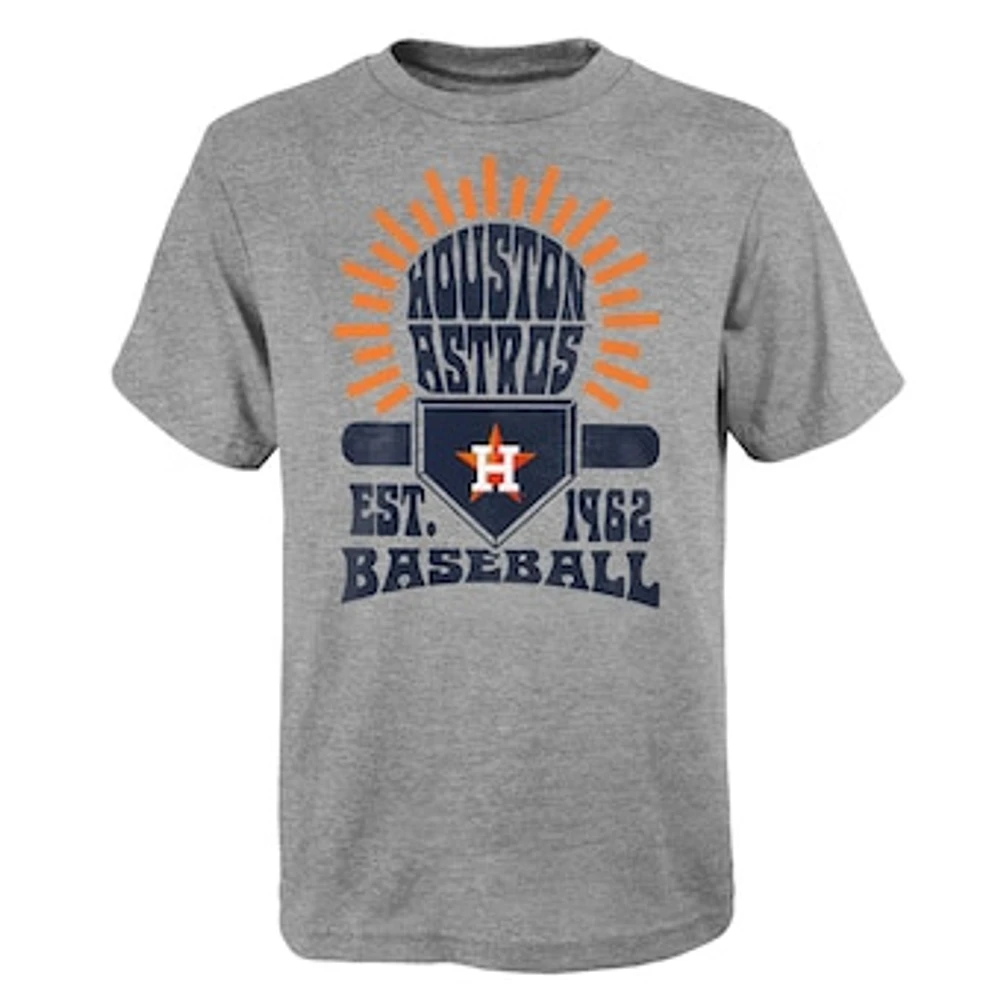 Youth Gray Houston Astros Sun Burst T-Shirt