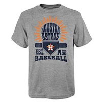 Youth Gray Houston Astros Sun Burst T-Shirt