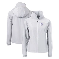 Women's Cutter & Buck Northwestern Wildcats Charter Eco Recycled Full-Zip Jacket