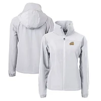 Women's Cutter & Buck Gray George Mason Patriots Charter Eco Recycled Full-Zip Jacket