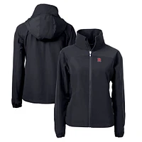 Women's Cutter & Buck  Black Rutgers Scarlet Knights Charter Eco Recycled Full-Zip Jacket