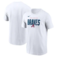 Men's Nike White Atlanta Braves Home Team Bracket Stack T-Shirt