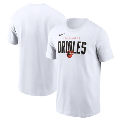 Men's Nike White Baltimore Orioles Home Team Bracket Stack T-Shirt