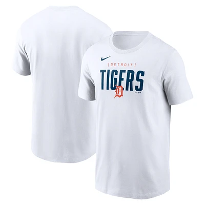 Men's Nike White Detroit Tigers Home Team Bracket Stack T-Shirt