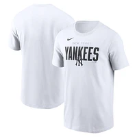 Men's Nike White New York Yankees Home Team Bracket Stack T-Shirt