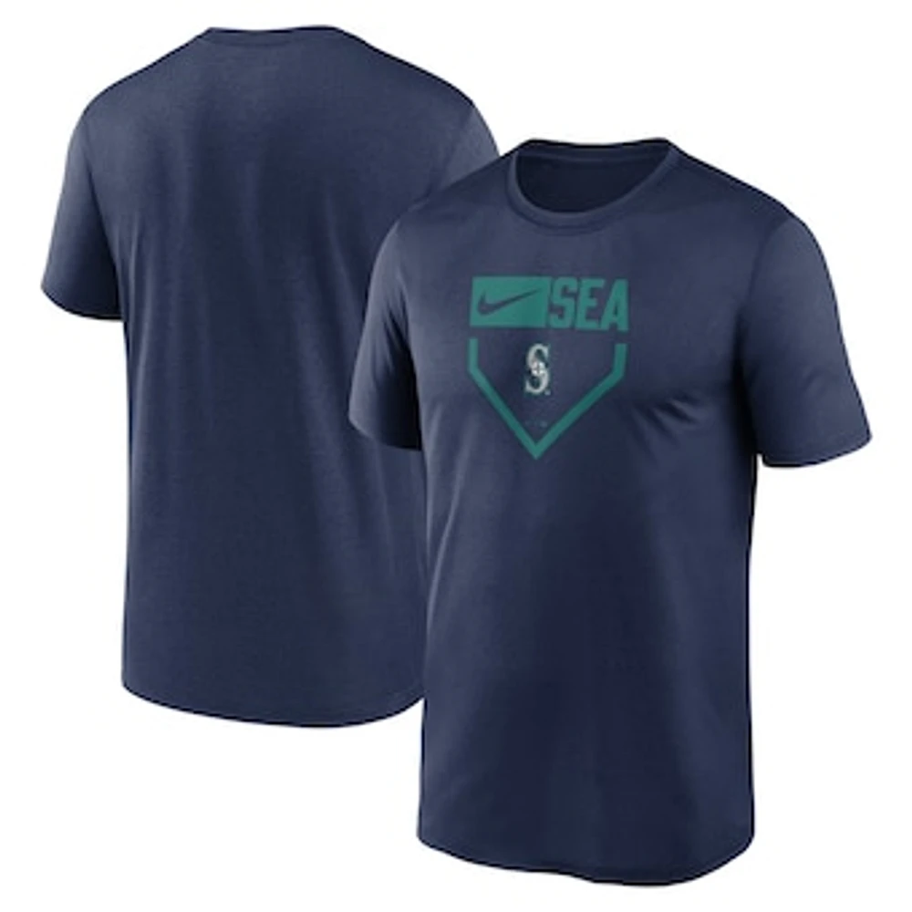 Men's Nike Navy Seattle Mariners Home Plate Icon Legend Performance T-Shirt