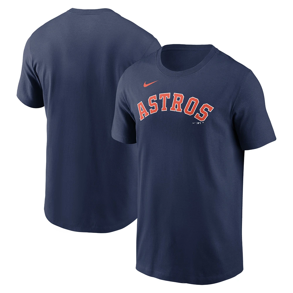 Men's Nike Navy Houston Astros Fuse Wordmark T-Shirt