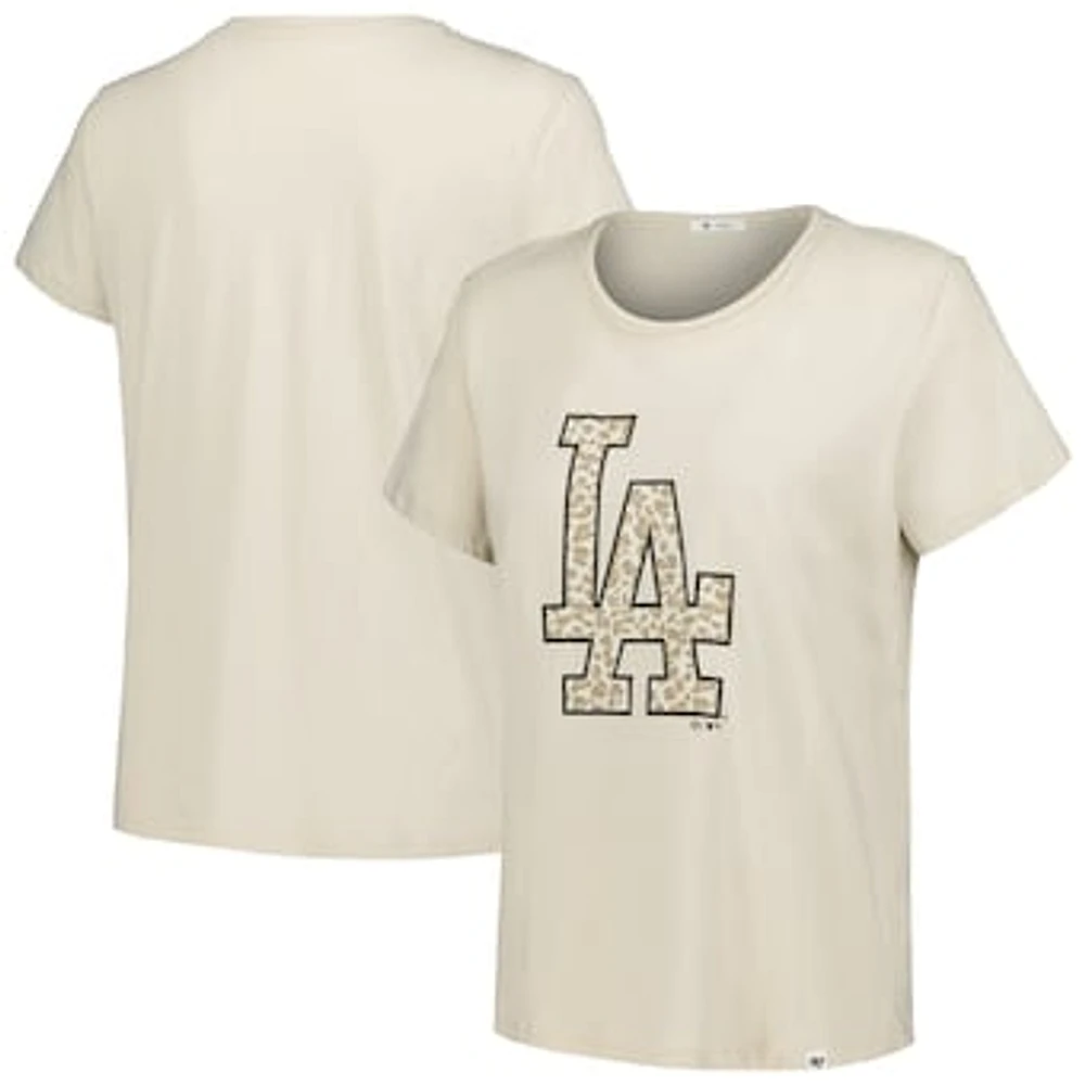 Women's '47 Oatmeal Los Angeles Dodgers Panthera Frankie T-shirt