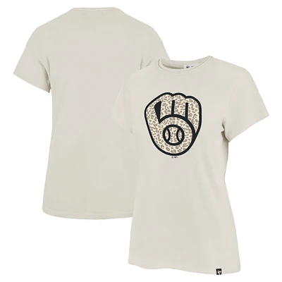 Women's '47 Oatmeal Milwaukee Brewers Panthera Frankie T-shirt