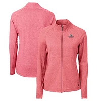 Women's Cutter & Buck  Heather Red Gonzaga Bulldogs Adapt Eco Knit Heather Recycled Full-Zip Jacket