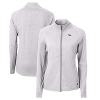 Women's Cutter & Buck Heather North Carolina Central Eagles Adapt Eco Knit Heather Recycled Full-Zip Jacket