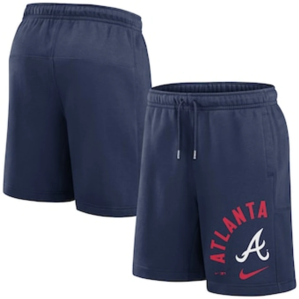 Men's Nike Navy Atlanta Braves Arched Kicker Shorts