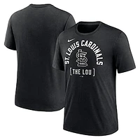 Men's Nike Heather St. Louis Cardinals Swing Big Tri-Blend T-Shirt