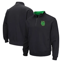 Men's Colosseum Black Oregon Ducks Tortugas Quarter-Zip Top