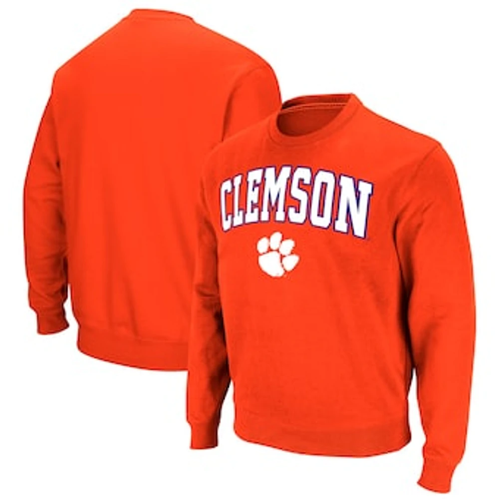 Men's Colosseum Orange Clemson Tigers Arch & Logo Pullover Sweatshirt