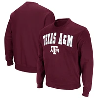 Men's Colosseum Maroon Texas A&M Aggies Arch & Logo Pullover Sweatshirt