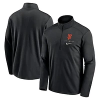 Men's Nike Black San Francisco Giants Franchise Logo Pacer Performance Half-Zip Top