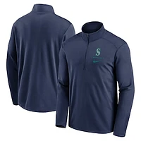 Men's Nike Navy Seattle Mariners Franchise Logo Pacer Performance Half-Zip Top