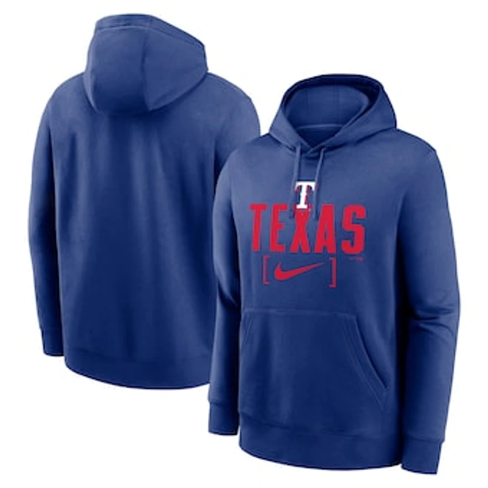 Men's Nike Royal Texas Rangers Club Slack Pullover Hoodie