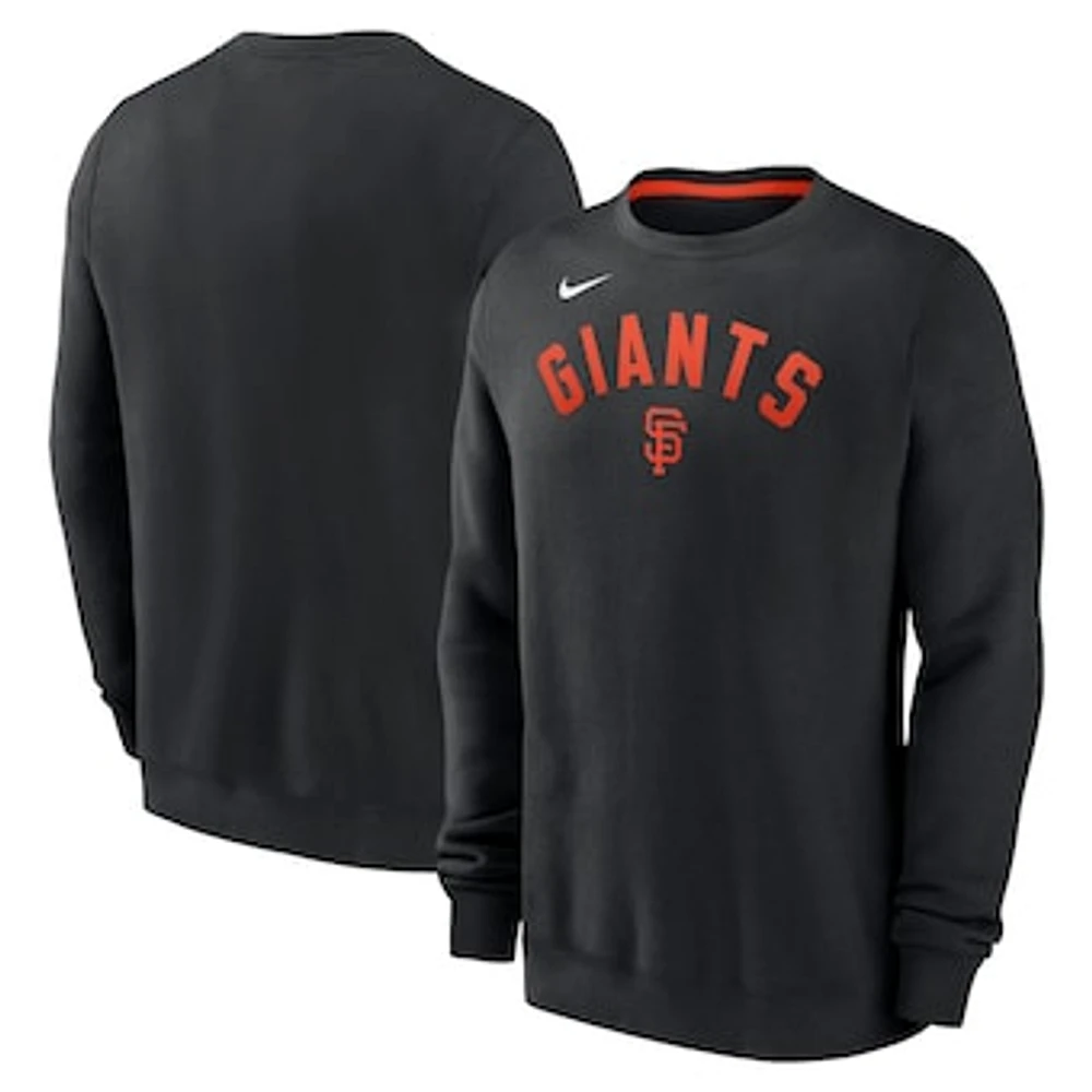 Men's Nike Black San Francisco Giants Classic Fleece Performance Pullover Sweatshirt