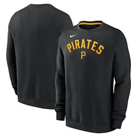 Men's Nike Black Pittsburgh Pirates Classic Fleece Performance Pullover Sweatshirt