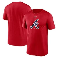 Men's Nike  Red Atlanta Braves Legend Fuse Large Logo Performance T-Shirt