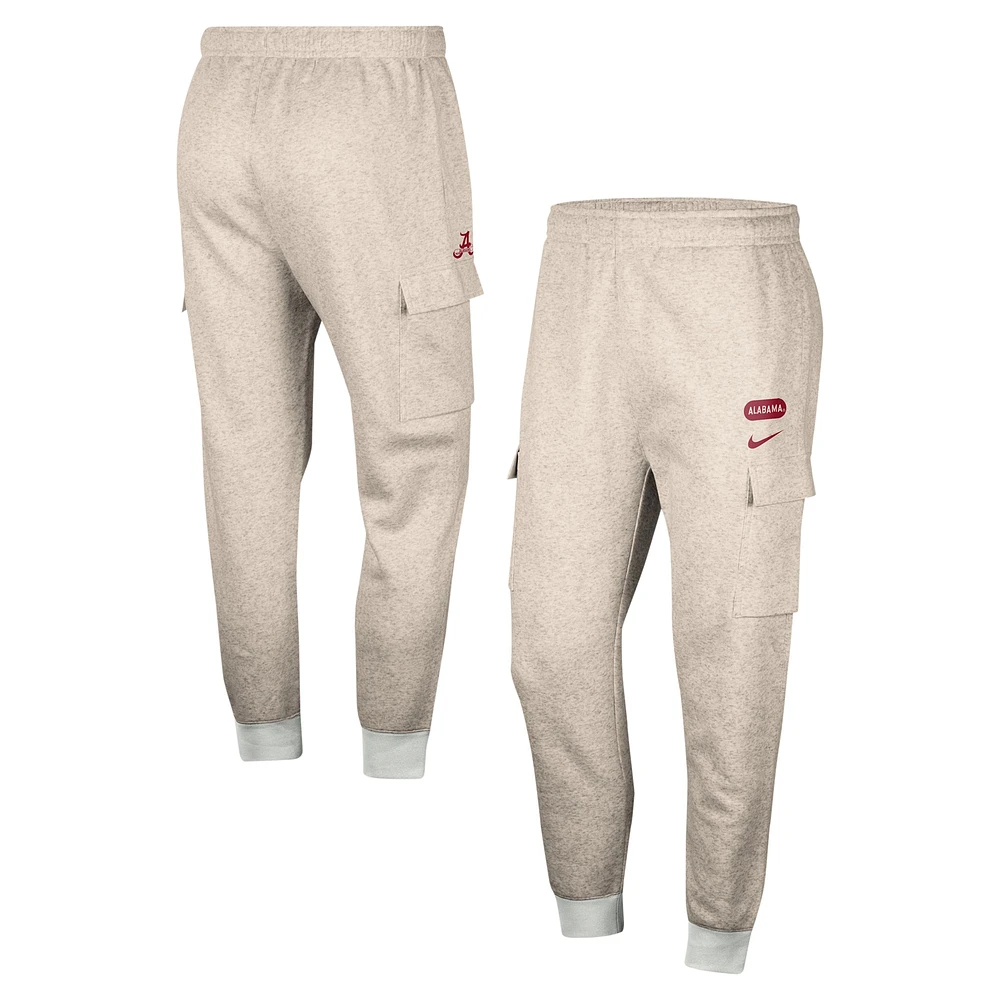 Men's Nike Heather Gray Alabama Crimson Tide Club Cargo Jogger Pants