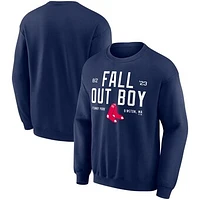 Unisex Navy Fall Out Boy Fenway Park Tour Crewneck Pullover Sweatshirt