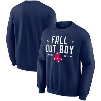 Unisex Navy Fall Out Boy Fenway Park Tour Crewneck Pullover Sweatshirt