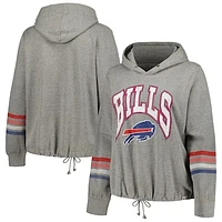 Women's '47 Heather Gray Buffalo Bills Plus Upland Bennett Pullover Hoodie