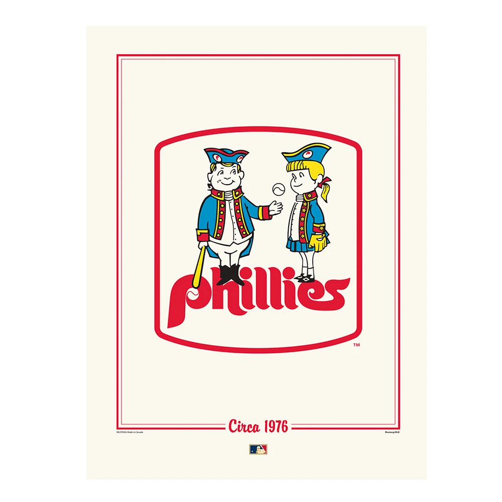 Philadelphia Phillies 12" x 16" Cooperstown Logo Art Print