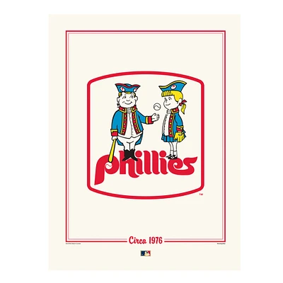 Philadelphia Phillies 12" x 16" Cooperstown Logo Art Print