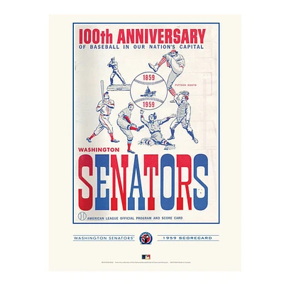 Washington Senators 12" x 16" Program Cover Art Print