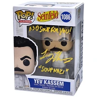 Larry Thomas Seinfeld Autographed Yev Kassem #1086 Yellow Funko Pop! with "No Soup for You" and "Soup Nazi" Inscriptions - BAS