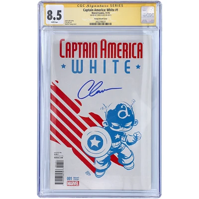 Chris Evans Captain America Autographed Captain America: White #1 Young Variant Cover Comic Book