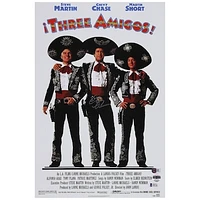 Chevy Chase Autographed 12" x 17" Three Amigos Movie Poster - BAS COA
