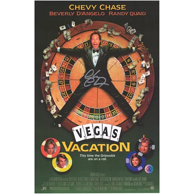 Chevy Chase Autographed 12" x 17" National Lampoon's Vegas Vacation Movie Poster - BAS COA