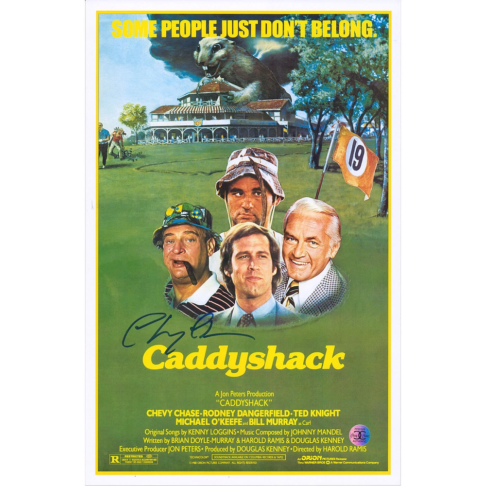 Chevy Chase Caddyshack Autographed 11" x 17" Movie Poster