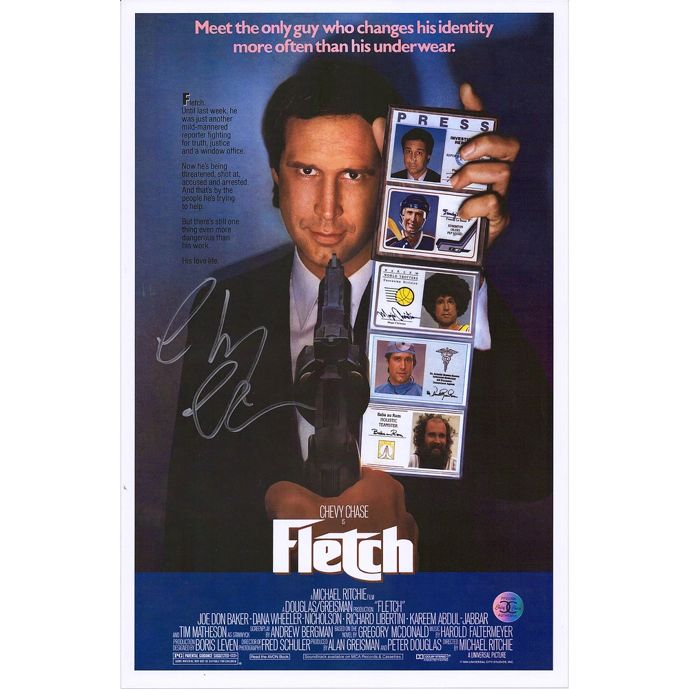 Chevy Chase Fletch Autographed 11" x 17" Movie Poster