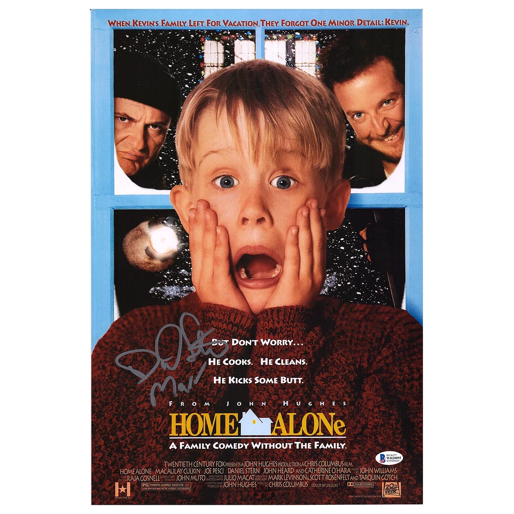 Daniel Stern Home Alone Autographed 12" x 18" Movie Poster with "Marv" Inscription - Beckett