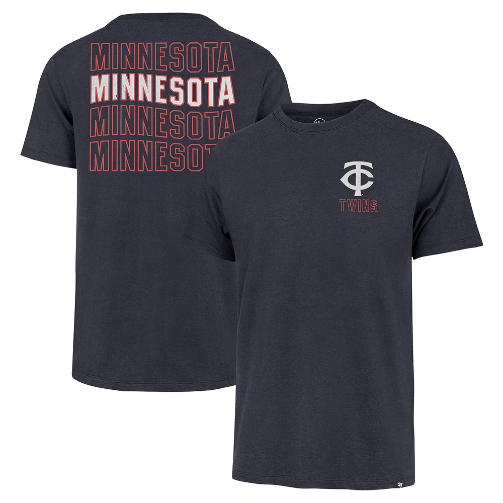 Men's '47 Navy Minnesota Twins Hang Back Franklin T-Shirt